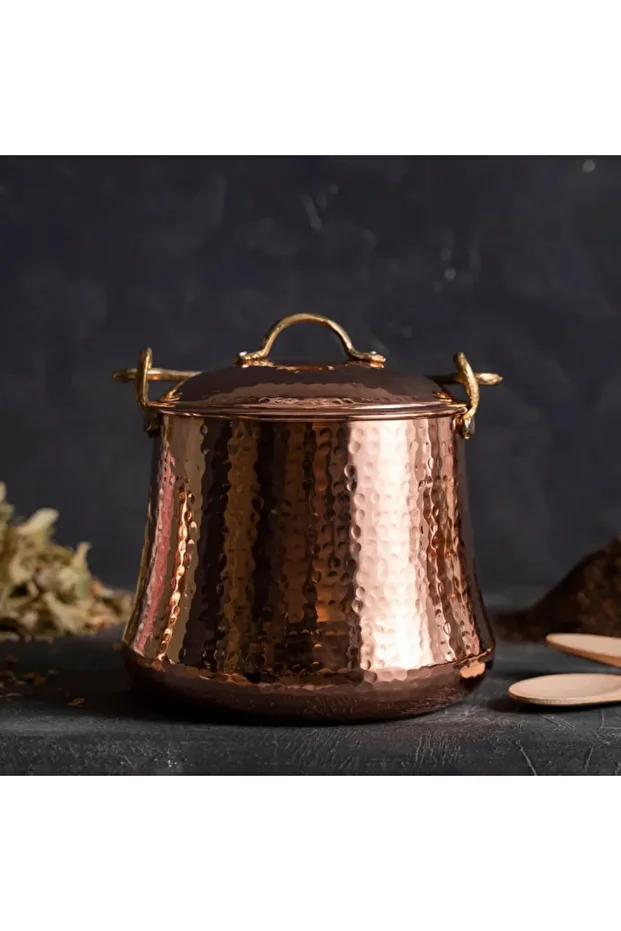 Copper bucket with handle and lid, 1250 ml, CTR57 - 6