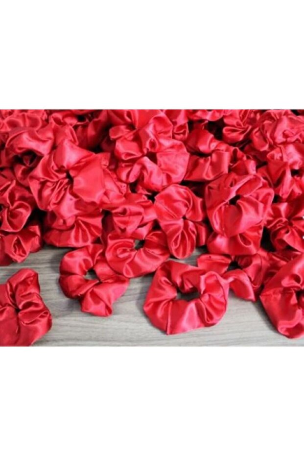 50's Women's Henna and Engagement Wedding Gift Elastic Bagel Red Satin