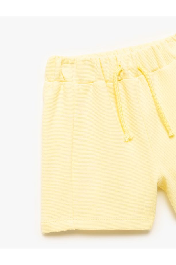 Pamuklu Beli Lastikli Basic Şort - 3