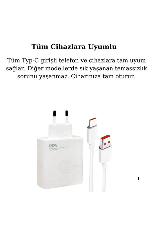 120W Turbo Ultra Hızlı Akım Korumalı Şarj Aleti USB- Type-C Kablo ve Adaptör Şarj Seti - 3