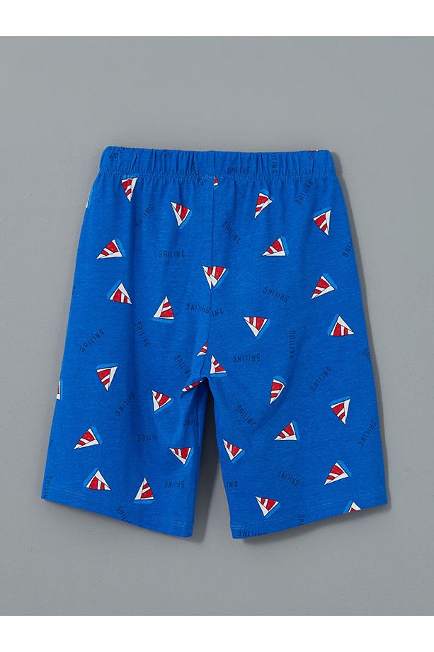 Standart Kalıp %100 Pamuk Penye Kumaş Erkek Bebek Şortlu Pijama Takımı - 5