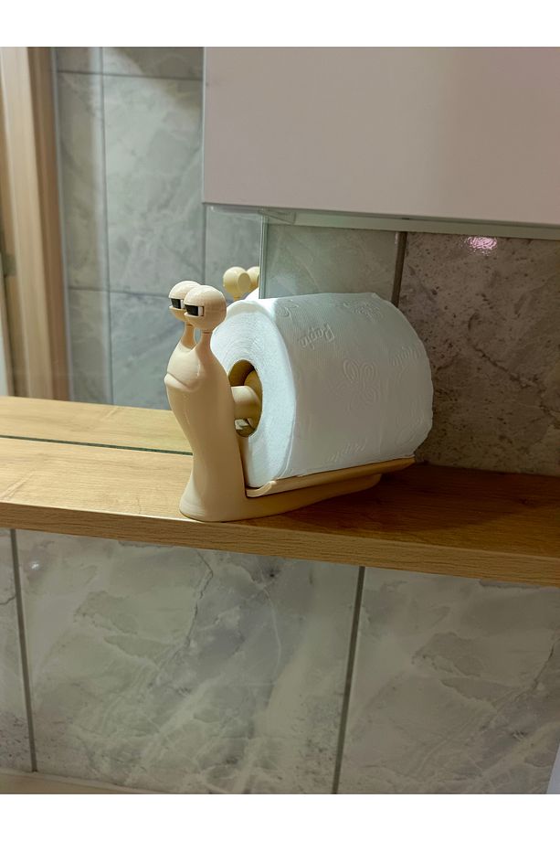 Uykulu Salyangoz Tuvalet Kağıtlığı Peçetelik Tutacağı - 6