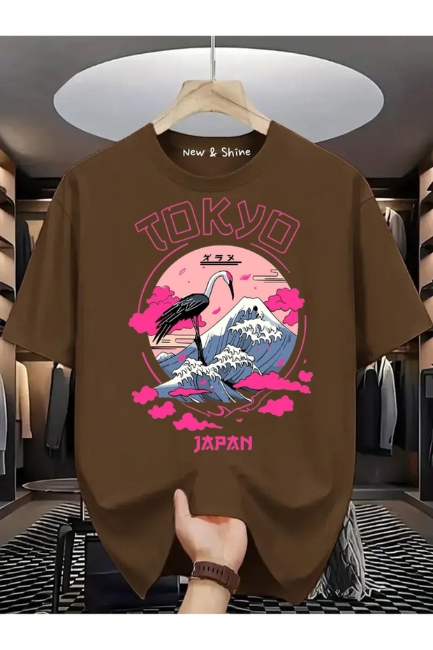 Tokyo Lilac Printed Oversize T-Shirt