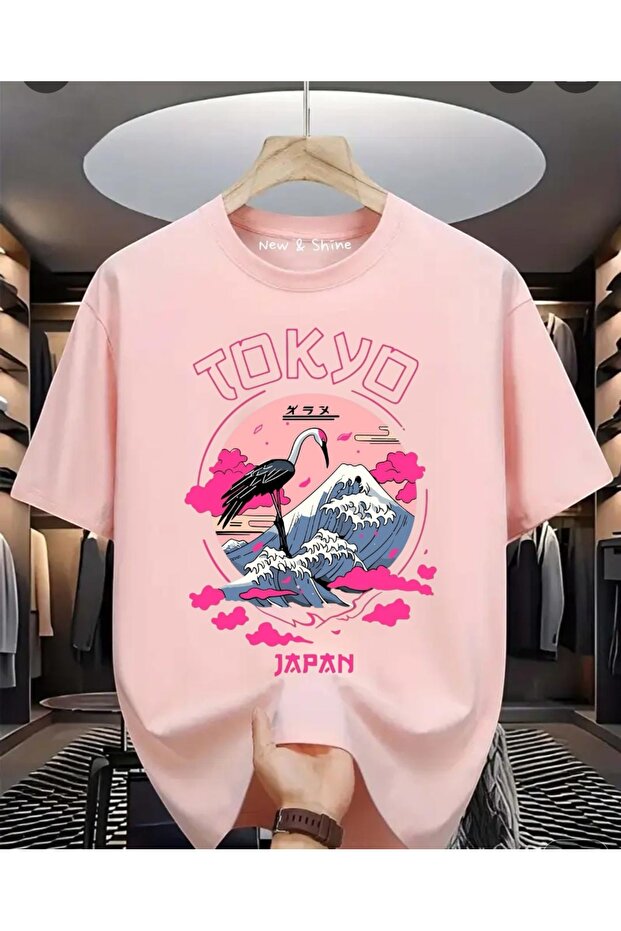 Tokyo Lilac Printed Oversize T-Shirt