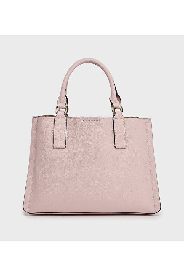 حقيبة يد وردية صلبة - 3