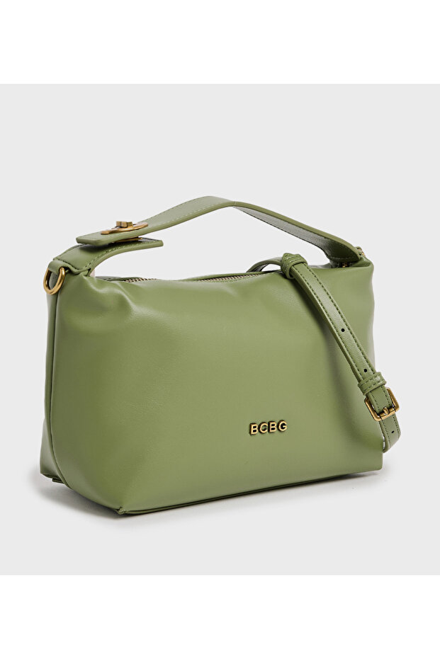 حقيبة يد خضراء صلبة - 2