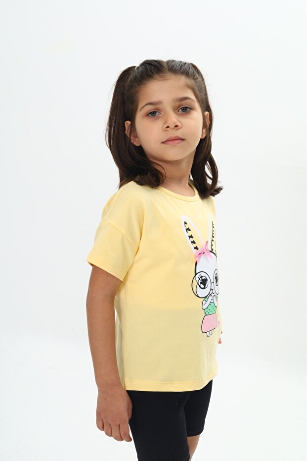 Girl's Rabbit Printed T-Shirt