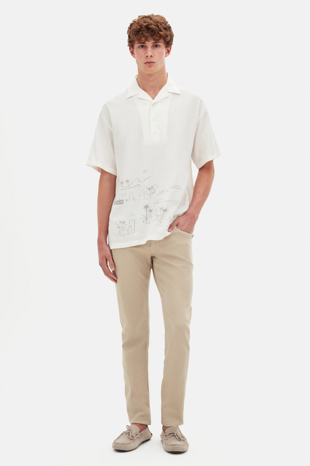 Relaxed Beyaz Gömlek - 4