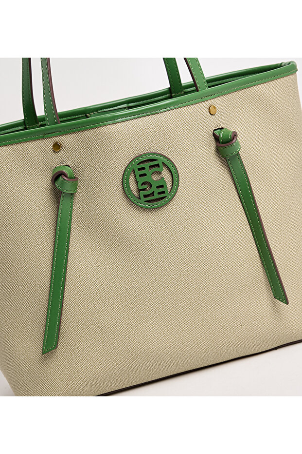 حقيبة توت يومية باللون البيج - 4