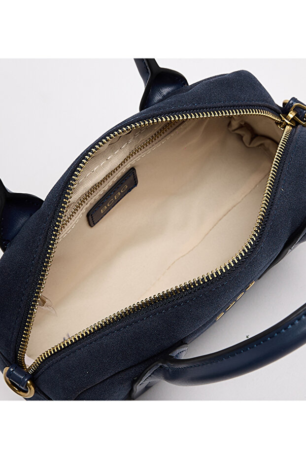 Blue Solid Handheld Bag - 6