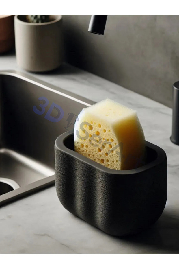 Modern Concept Sponge Holder Convenient Pla Plastic for Kitchen and Bathroom
