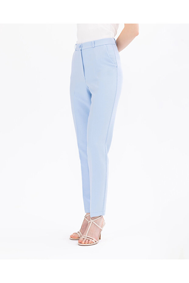 Düğmeli Bilek Boy Pantolon - 5