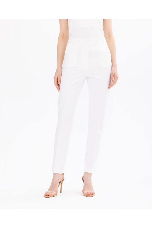 Düğmeli Bilek Boy Pantolon - 2