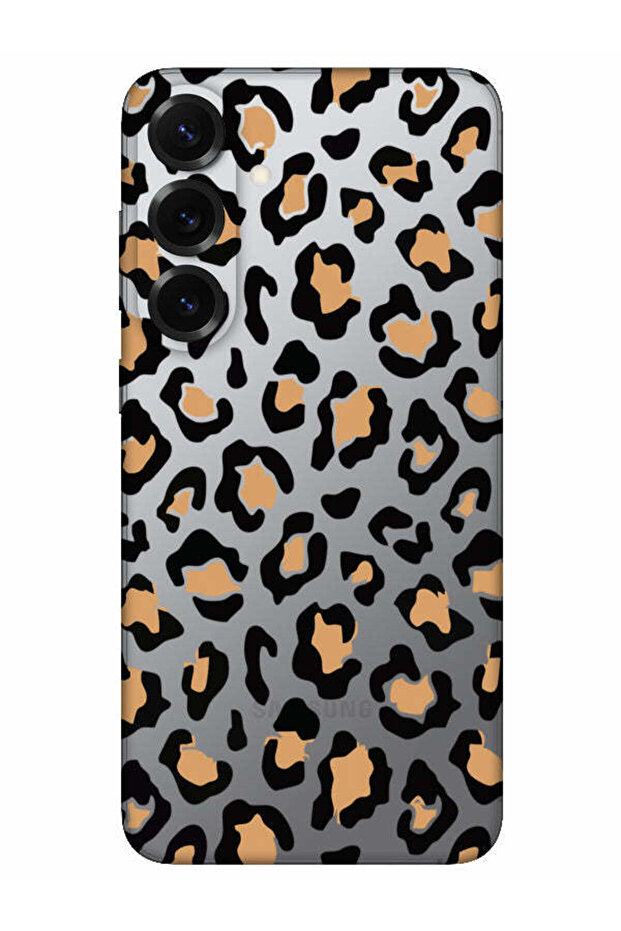 حافظة هاتف شفافة بنقشة الفهد لهاتف سامسونج S25 بلس - 1