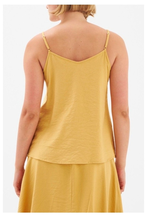 Safran askılı bluz - 3