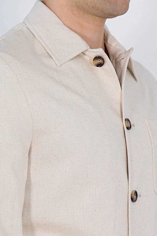 /tek Ceket/ Ekru - 5