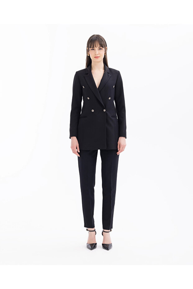 Düğmeli Bilek Boy Pantolon - 2