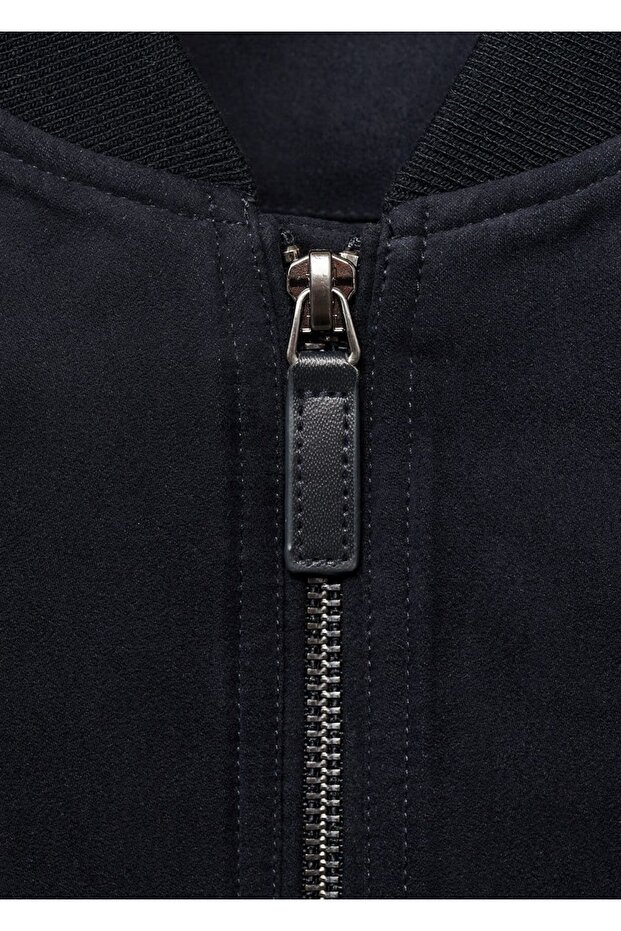 Süet görünümlü bomber ceket - 7