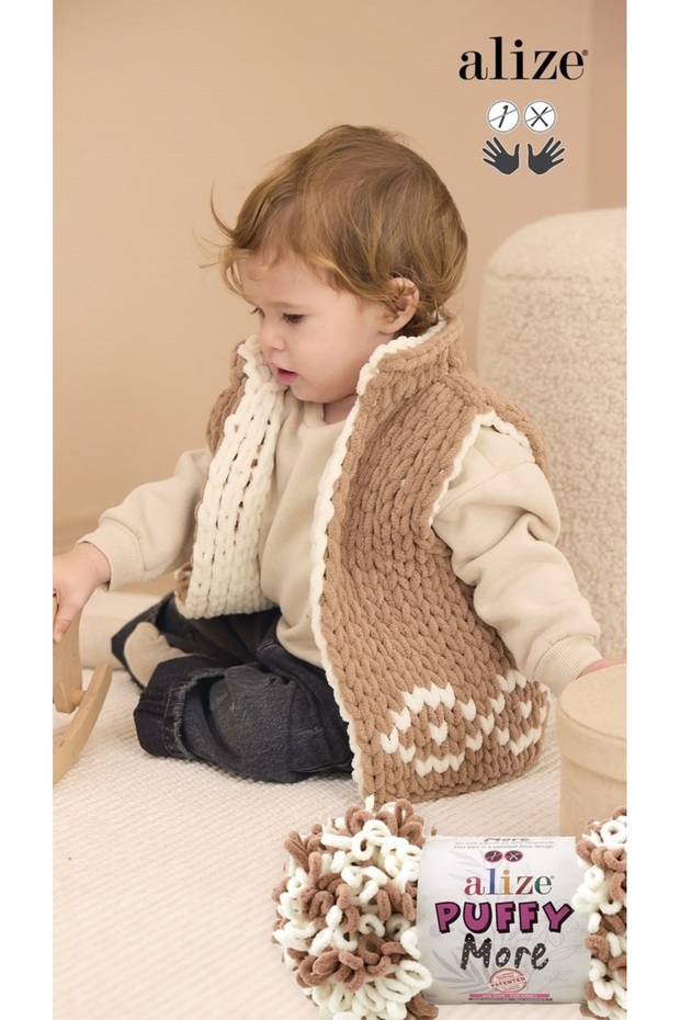 Puffy More El Örgü Ipi Ipliği Yünü - 2