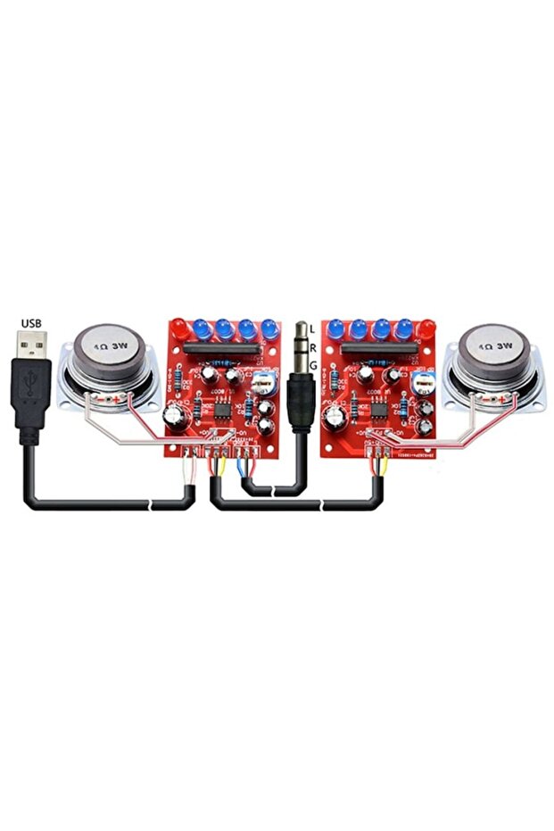 Electronic DIY Kit, Stereo Speaker for Computer - 3