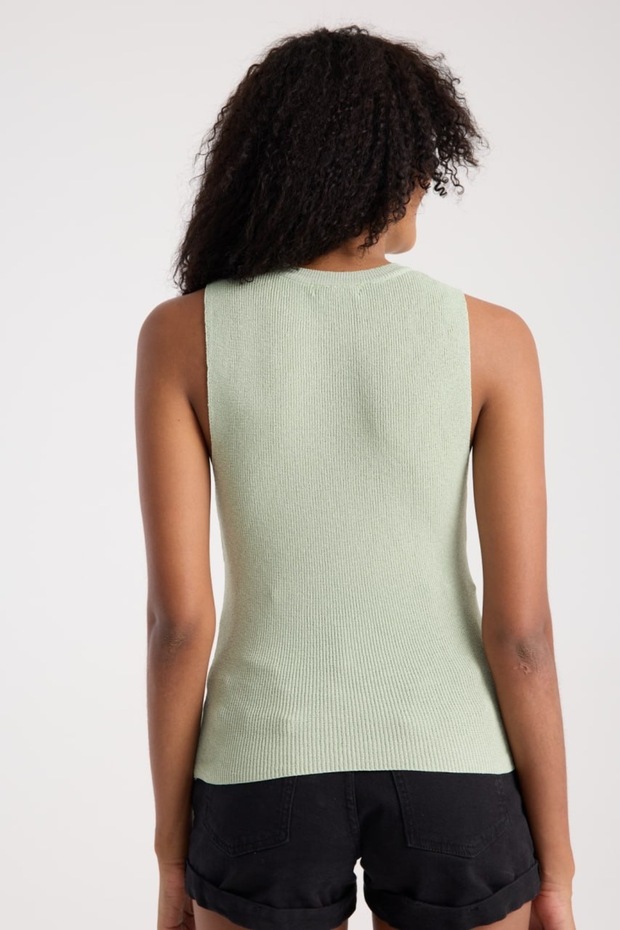 Basic Kolsuz Crop Kadın Triko - 3