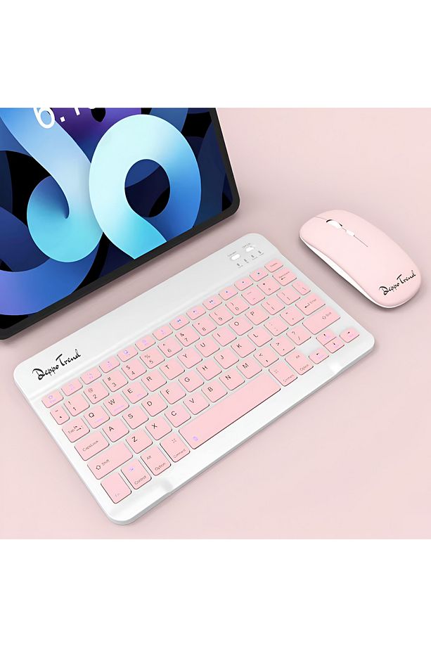 PC/Notebook/Macbook Uyumlu Kablosuz Şarj Edilebilir Klavye Mouse Seti Sessiz Türkçe Karakter Klavye - 1