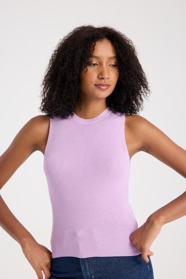 Basic Kolsuz Crop Kadın Triko - 1