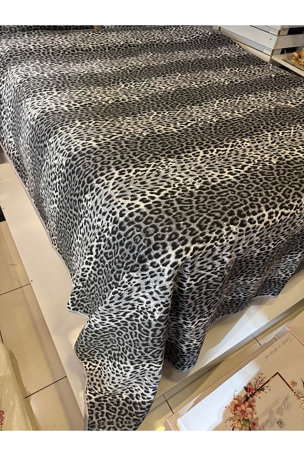 Leopar Desen Baskılı 150x240 Cm. Tek Kişilik Tek Pike - 7