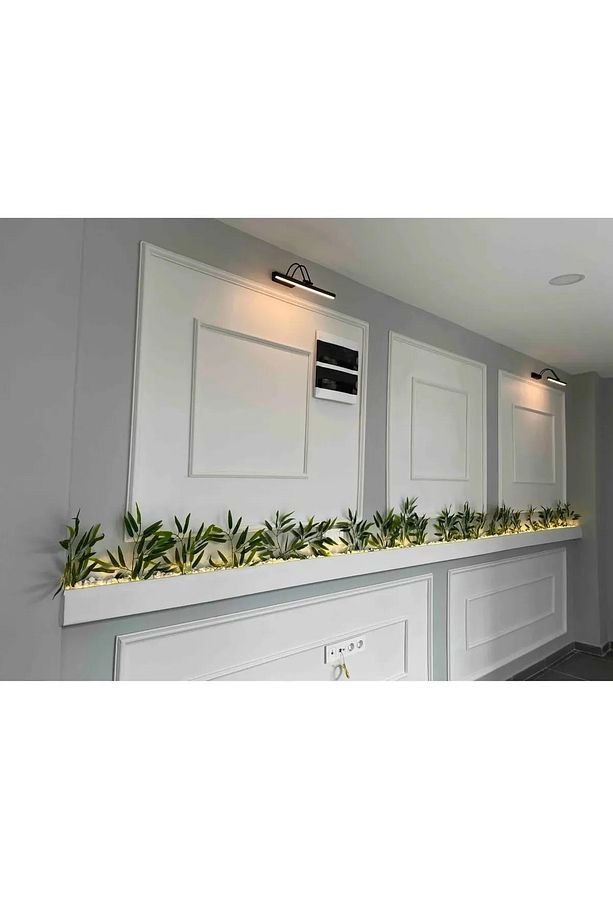 Siyah Kasa Gün Işığı Banyo Duvar Ayna Tablo Aydınlatması Flüt Aplik Kuğu Aplik Ledli Aplik 6W - 3