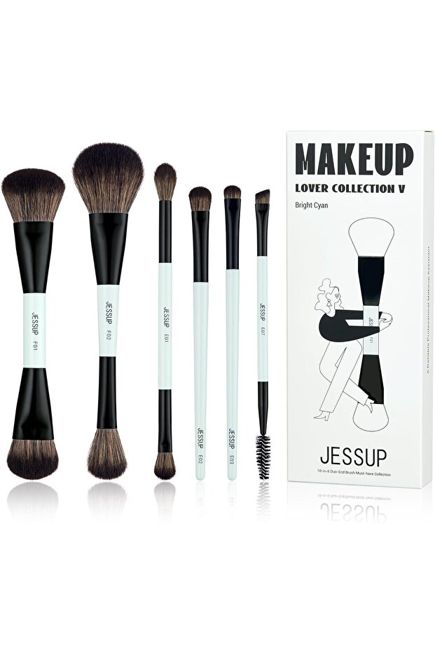 Makeup Brush Set 6pcs Double Sided Makeup Brushes Foundation Contour Blush Highlight Blending T501
