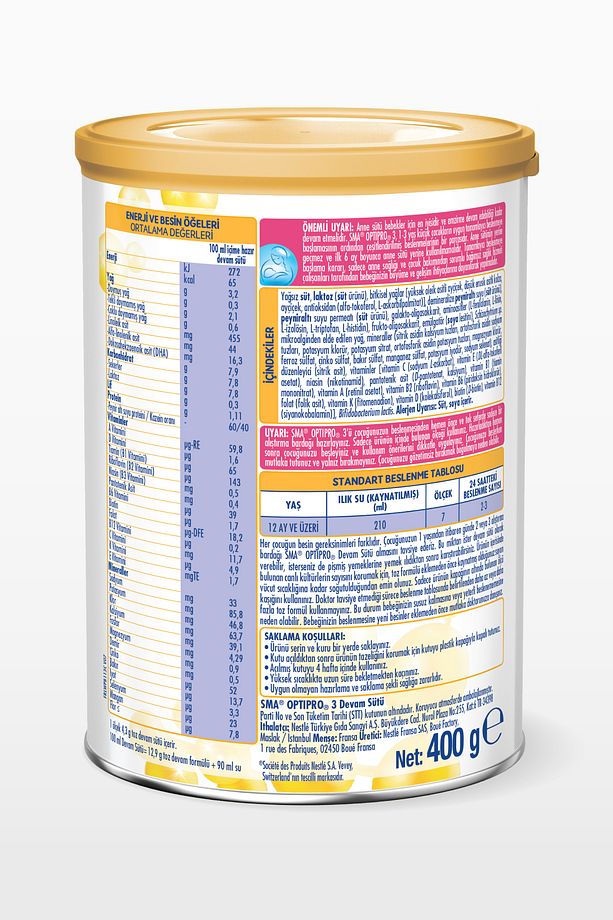 Optipro Probiyotik 3 Devam Sütü 400 Gr X 3 Adet - 4