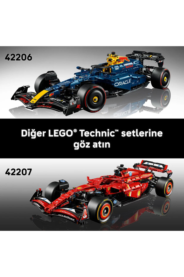 ® Technic Oracle Red Bull Racing RB20 F1 Araba 42206- Yetişkinler için Model Seti (1639 Parça) - 11