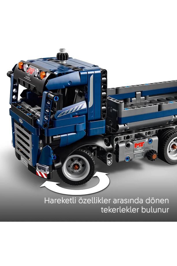 ® Technic Damperli Kamyon 42203 - 9+ Koleksiyonluk Yaratıcı Oyuncak Model Yapım Seti (462 Parça) - 7