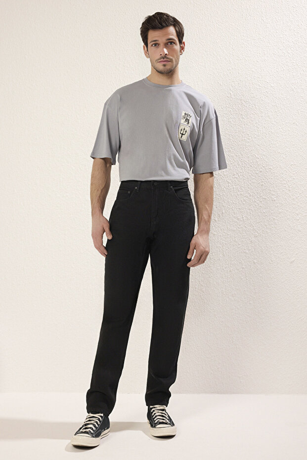 Siyah Smoke Essential Fit Jeans Kot Pantolon TMNAW23JE00104 - 1