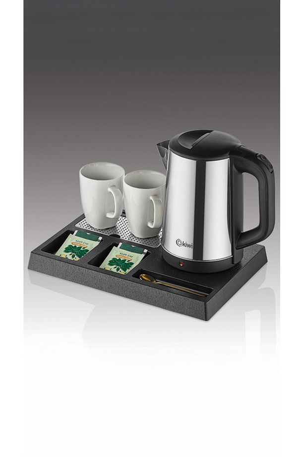 Kkt-33  Karşılama Tepsili Paslanmaz Çelik Otel Tipi Kettle - 2