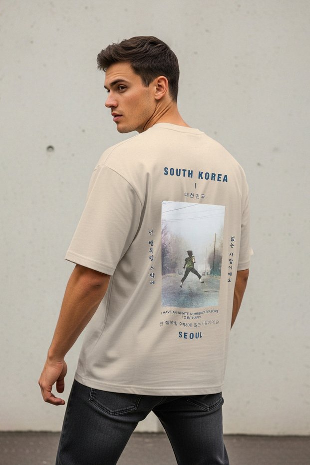 Stone Crew Neck Short Sleeve City-Photo Printed 100% Cotton T-Shirt Tmnss23Ts00157