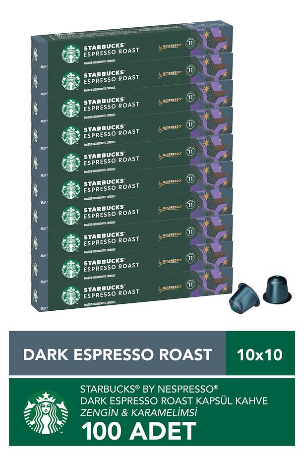 By Nespresso Dark Espresso Roast Kapsül Kahve 10 X 10 adet - 1