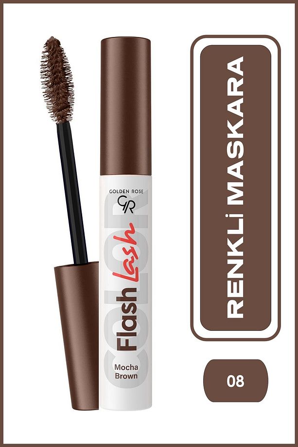 Flash Lash Colored Mascara 08 Mocha Brown Renkli Maskara 9 ml - 1