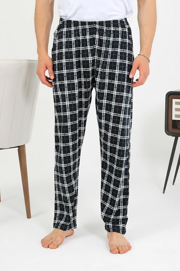 Erkek Pamuk Tek Alt Pijama Lacivert 27562 - 2