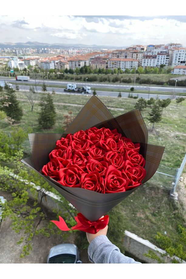 Senden Önce Senden Sonra Çiçek Buketi Solmayan Yapay Gül Buketi Sevgiliye (NOT YAZILIR) 19 Adet - 1