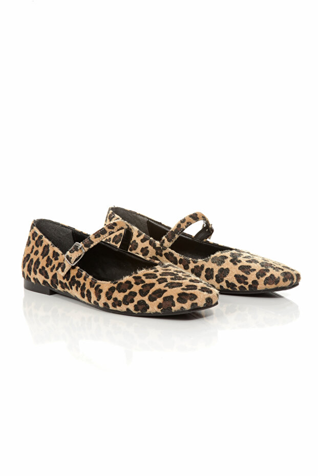 Leopard Suede Stílusos napi ortopéd talpú női balerinák - 5