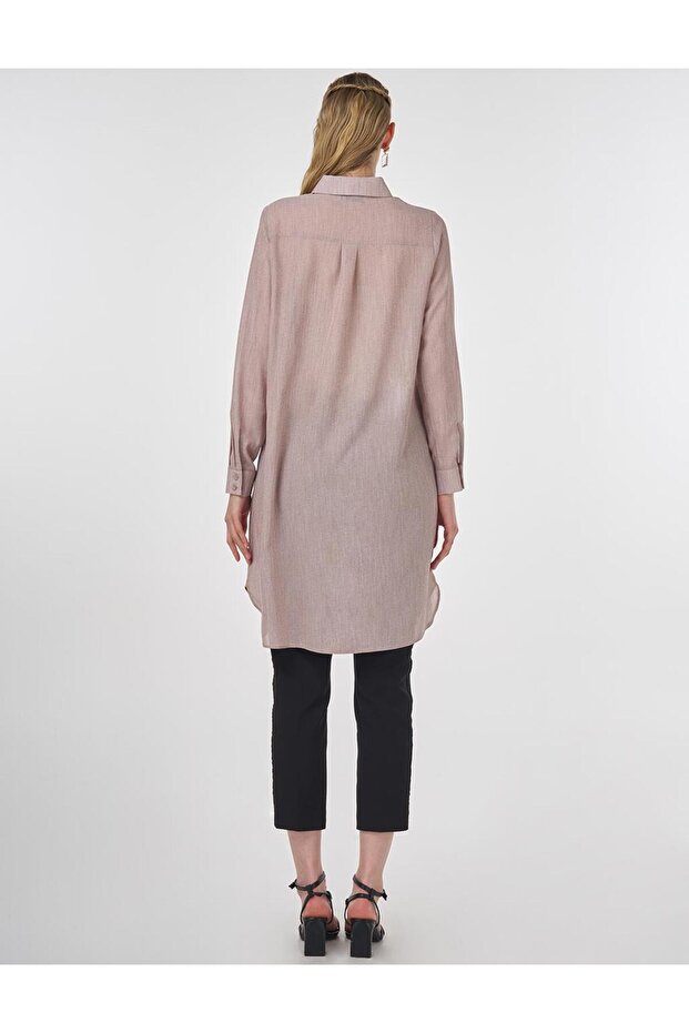 Uzun Basic Tunik Bordo - 5