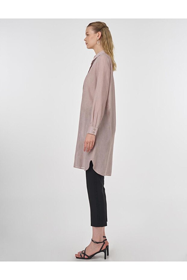 Uzun Basic Tunik Bordo - 4