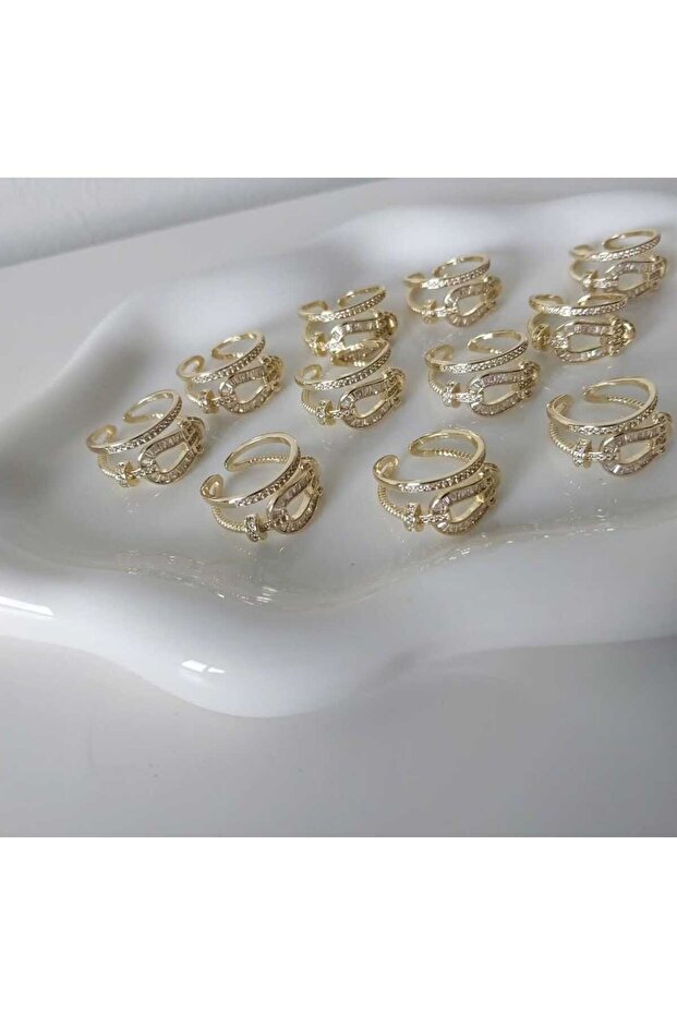 Cuby 2 Views Gold Ring - 4