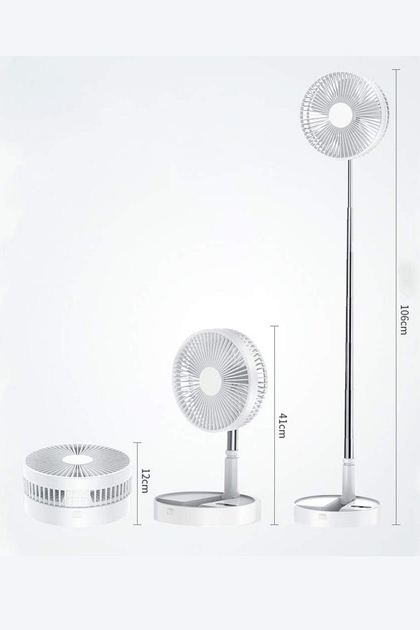 Katlanabilir Ayaklı Vantilatör 4 Kademeli – Usb-c Şarjlı Telefon Şarjlı 102cm Taşınabilir Fan - 2