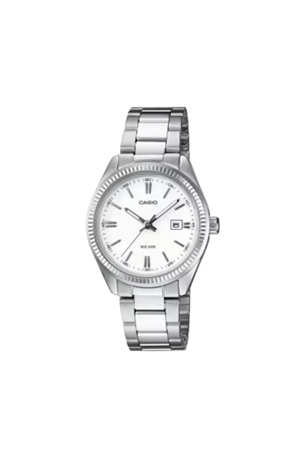 CASIO Women's Analog White Dial Watch - LTP-1302D-7A1 - 1