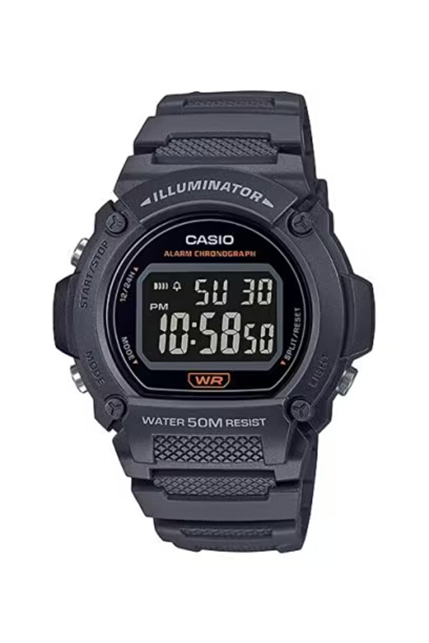 ساعة كاسيو الرقمية للرجال بمينا أسود - W-219H-8BVDF - 1