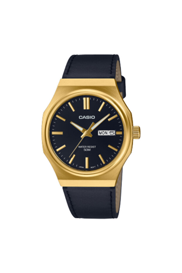 CASIO Men's Analog Black Dial Watch - MTP-E735GL-1AVDF - 1