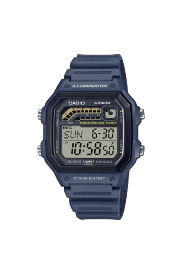 CASIO Men's Digital Grey Dial Watch - WS-1600H-2AVDF