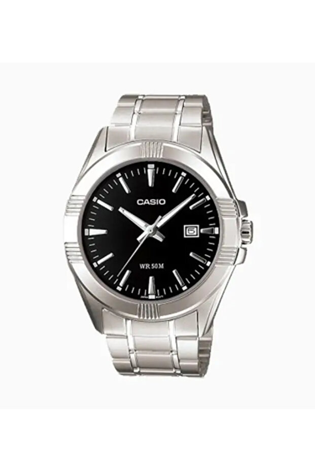 ساعة كاسيو للرجال بمينا أسود تناظرية - MTP-1308D-1A - 1